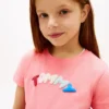 T-shirt multicolore à logo en relief pour enfants