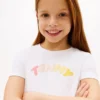 T-shirt multicolore à logo en relief pour enfants