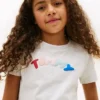 T-shirt multicolore à logo en relief pour enfants
