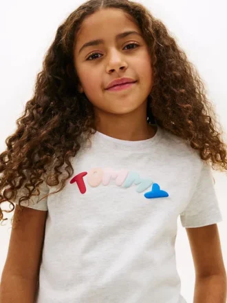 T-shirt multicolore à logo en relief pour enfants