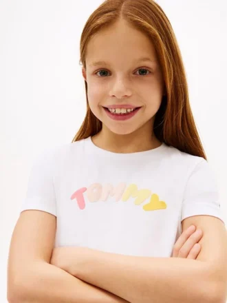 T-shirt multicolore à logo en relief pour enfants T-shirt multicolore à logo en relief pour enfants