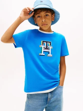 T-shirt multicolore à monogramme pour enfant