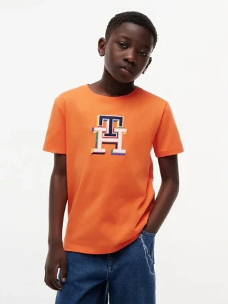 T-shirt multicolore à monogramme pour enfant
