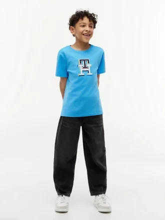 T-shirt multicolore à monogramme pour enfant