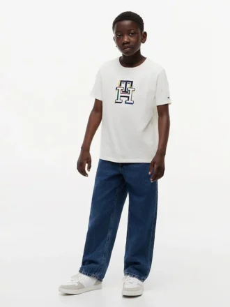 T-shirt multicolore à monogramme pour enfant