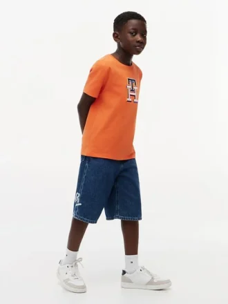 T-shirt multicolore à monogramme pour enfant