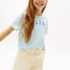 T-shirt multicolore pour enfants avec logo Hilfiger