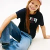 T-shirt multicolore pour enfants avec logo Hilfiger