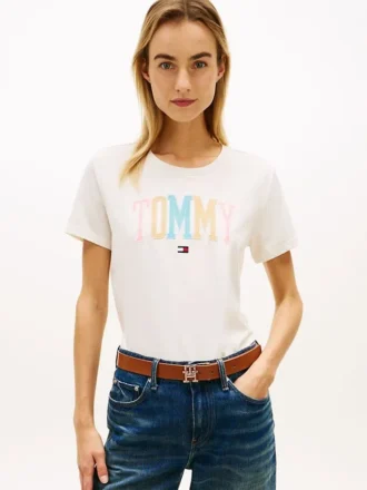 T-shirt multicolore Tommy Hilfiger avec logo Varsity