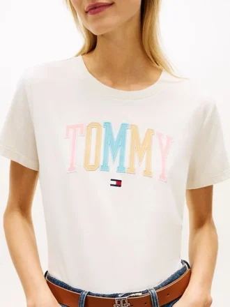 T-shirt multicolore Tommy Hilfiger avec logo Varsity
