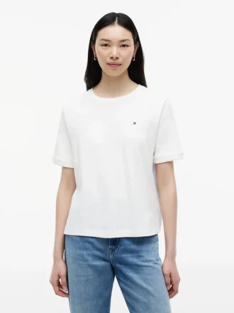 T-shirt à nouer dans le dos en mélange de matières