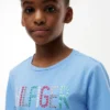 T-shirt à paillettes avec logo Hilfiger pour enfant