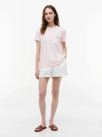T-shirt à poche avec monogramme brodé