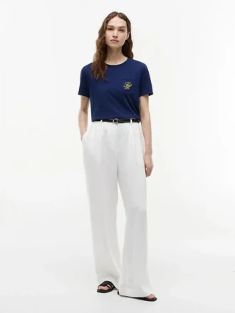 T-shirt à poche avec monogramme brodé