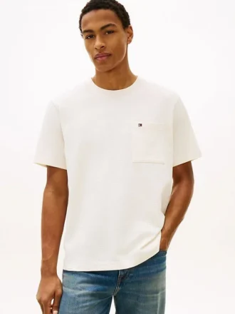 T-shirt à poche en jersey et maille