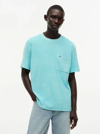 T-shirt à poche en tissu éponge