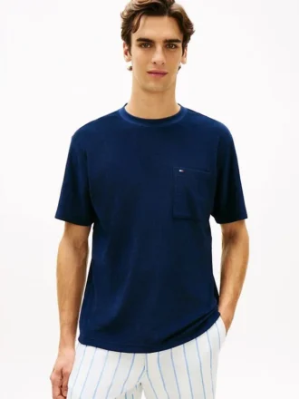 T-shirt à poche en tissu éponge