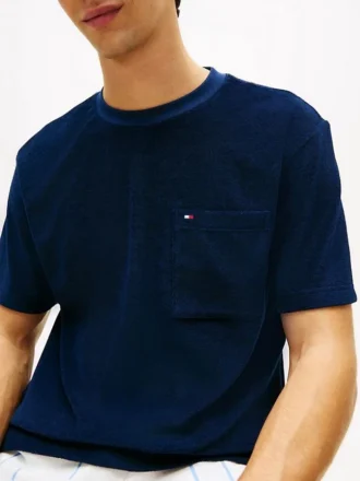 T-shirt à poche en tissu éponge