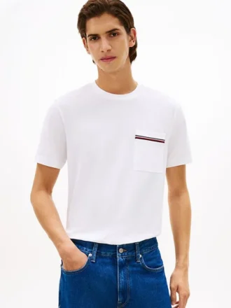 T-shirt à poches et rayures emblématiques en piqué