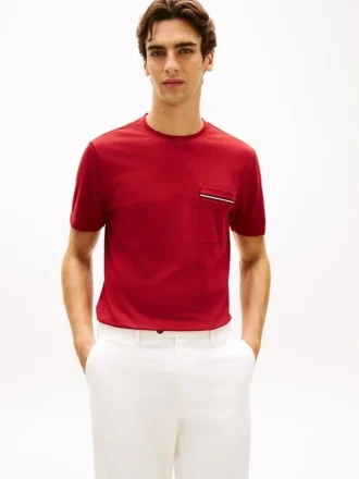 T-shirt à poches et rayures emblématiques en piqué