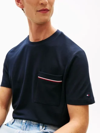 T-shirt à poches et rayures emblématiques en piqué