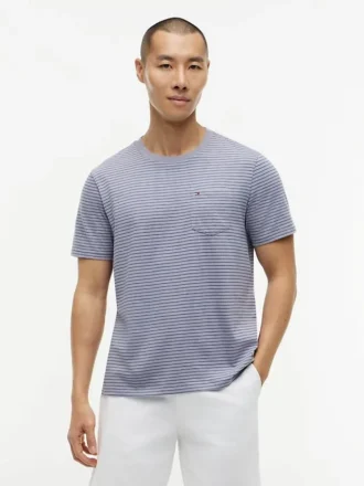 T-shirt à poches rayé