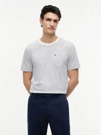 T-shirt à poches rayé