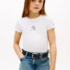 T-shirt pour enfant avec drapeau étoilé en strass