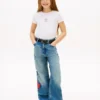 T-shirt pour enfant avec drapeau étoilé en strass