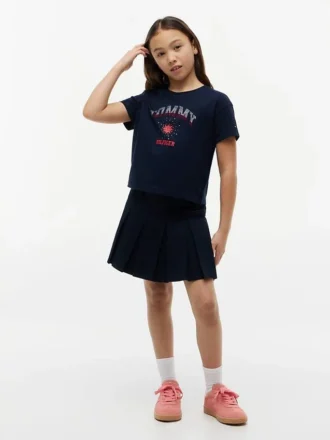 T-shirt pour enfant avec logo Tommy en strass
