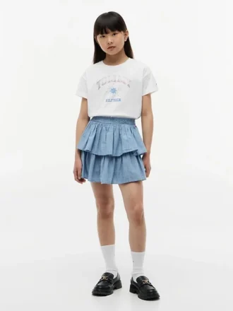 T-shirt pour enfant avec logo Tommy en strass