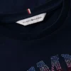 T-shirt pour enfant avec logo Tommy en strass