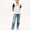 T-shirt pour enfant à logo monotype et blocs de couleur T-shirt pour enfant à logo monotype et blocs de couleur