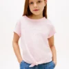 T-shirt pour enfant à nouer sur le devant avec logo Hilfiger