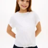 T-shirt pour enfant à nouer sur le devant avec logo Hilfiger