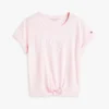 T-shirt pour enfant à nouer sur le devant avec logo Hilfiger