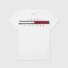 T-shirt pour enfants avec logo drapeau brodé