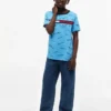 T-shirt pour enfants avec motif signature sur toute la surface