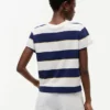 T-shirt rayé avec logo brodé T-shirt rayé avec logo brodé