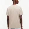 T-shirt rayé avec logo nautique en lettres cursives T-shirt rayé avec logo nautique en lettres cursives
