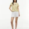 T-shirt rayé avec monogramme en lettres cursives