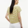 T-shirt rayé avec monogramme en lettres cursives