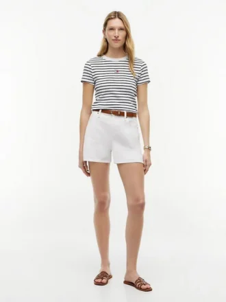 T-shirt rayé Favorite avec mini logo drapeau