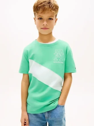 T-shirt à rayures et bandeau monogramme pour enfant T-shirt à rayures et bandeau monogramme pour enfant