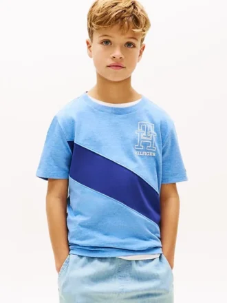 T-shirt à rayures et bandeau monogramme pour enfant