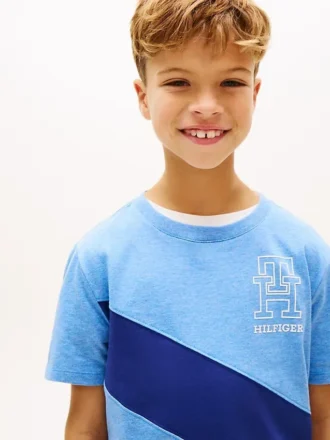 T-shirt à rayures et bandeau monogramme pour enfant