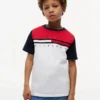 T-shirt à rayures et drapeaux colorés pour enfant T-shirt à rayures et drapeaux colorés pour enfant