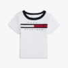 T-shirt à rayures et logo pour bébés T-shirt à rayures et logo pour bébés