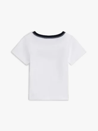 T-shirt à rayures et logo pour bébés T-shirt à rayures et logo pour bébés