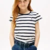 T-shirt à rayures et manches à volants pour enfant